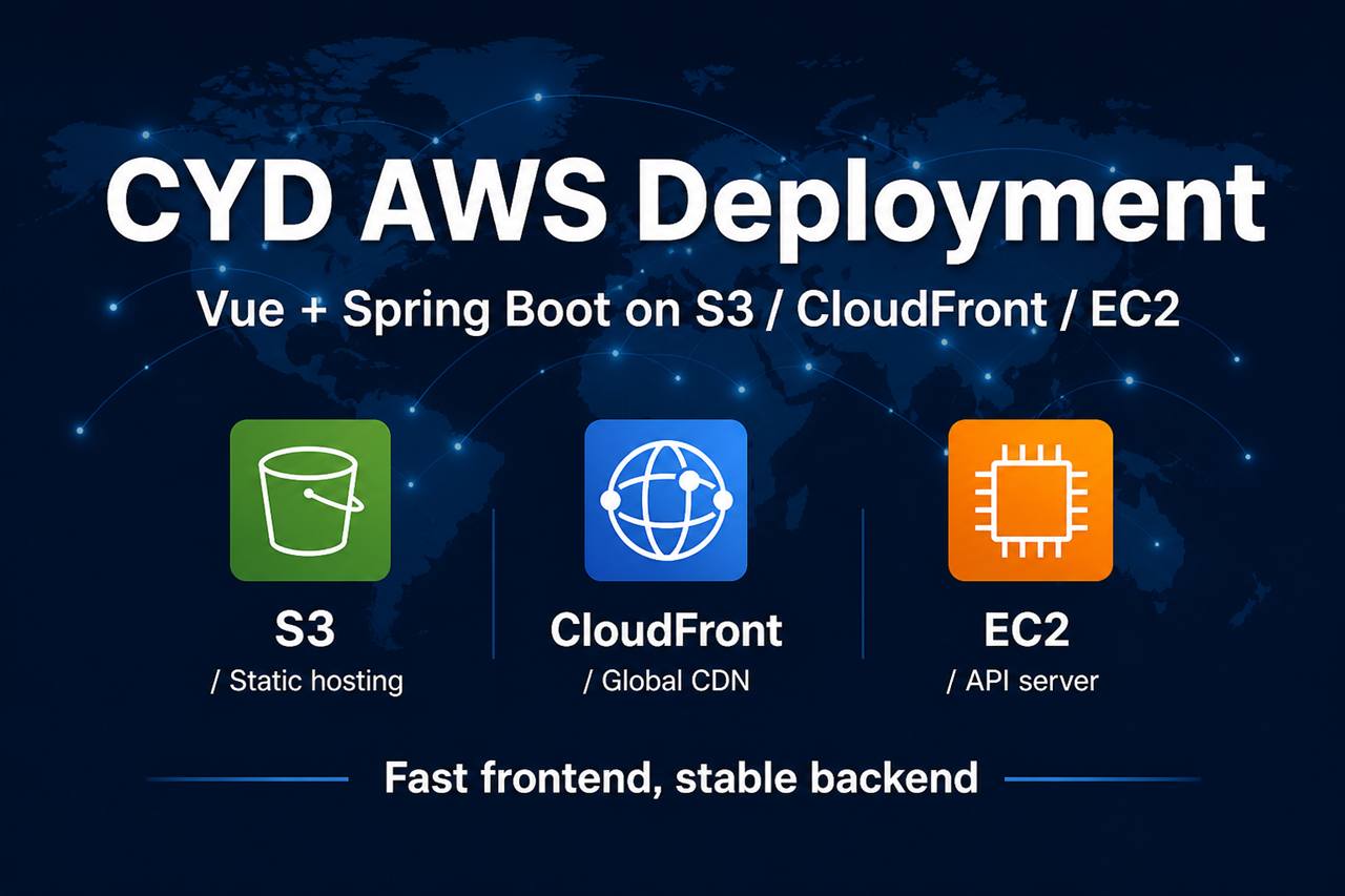 Deploying CYD on AWS: Vue + Spring Boot with S3, CloudFront, and EC2